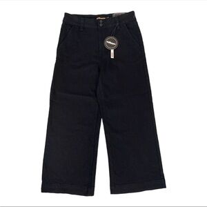 Dollhouse Jeans Juniors 11/12 Black Amber Wide Leg Crop High Rise Pants Stretch